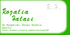 rozalia halasi business card